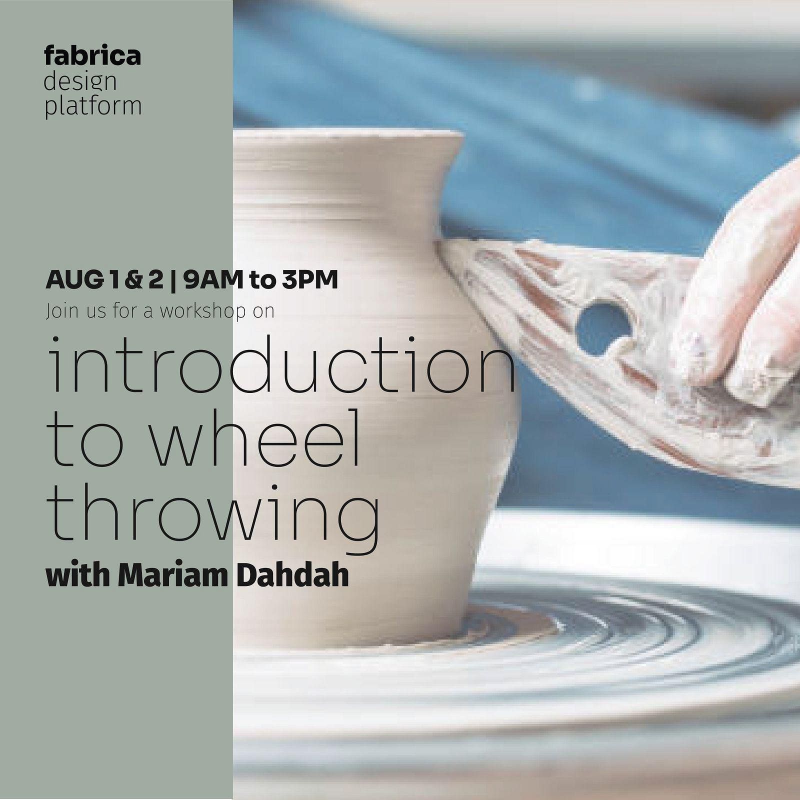 INTRODUCTION TO WHEEL THROWING WORKSHOP AT FABRICA DESIGN PLATFORM thumbnail