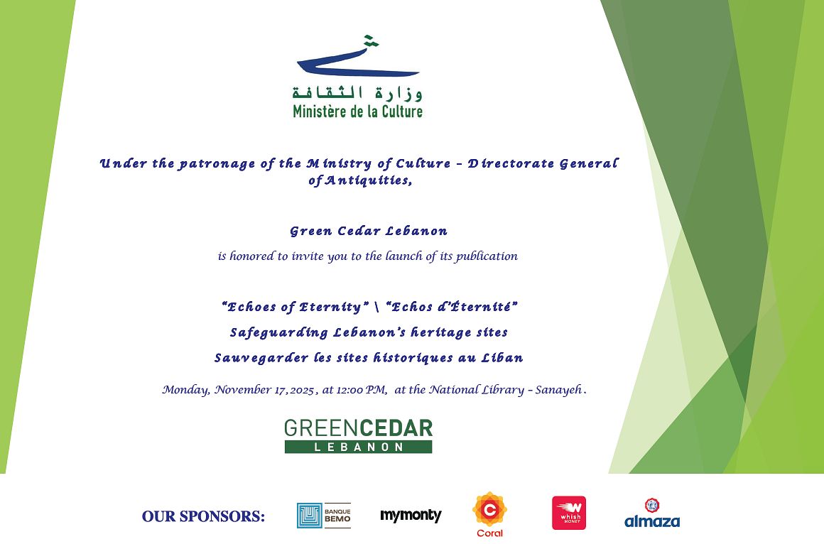 LANCEMENT DU LIVRE ÉCHOS D’ÉTERNITE – GREEN CEDAR LEBANON thumbnail