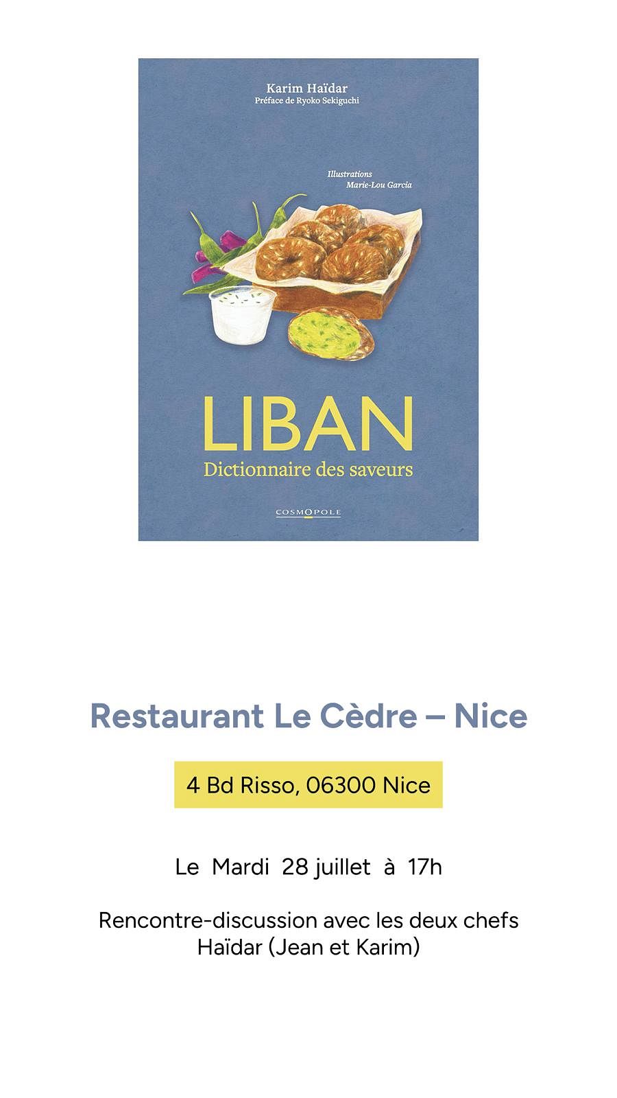 LIBAN DICTIONNAIRE DES SAVEURS, KARIM HAIDAR
