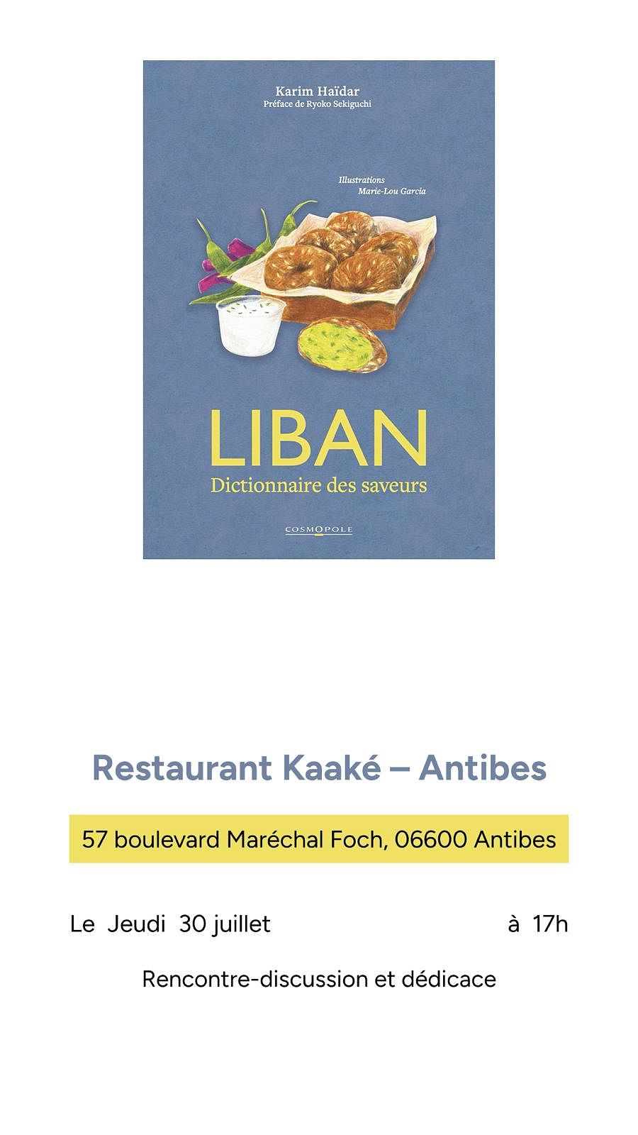 LIBAN DICTIONNAIRE DES SAVEURS, KARIM HAIDAR	