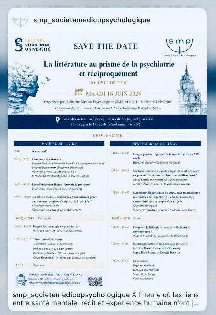 LA LITTERATURE AU PRISME DE LA PSYCHIATRIE ET RECIPROQUEMENT