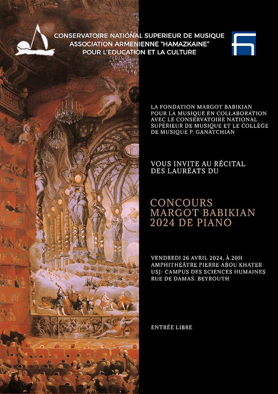 RECITAL DES LAUREATS DU CONCOURS MARGOT BABIKIAN 2024 DE PIANO thumbnail