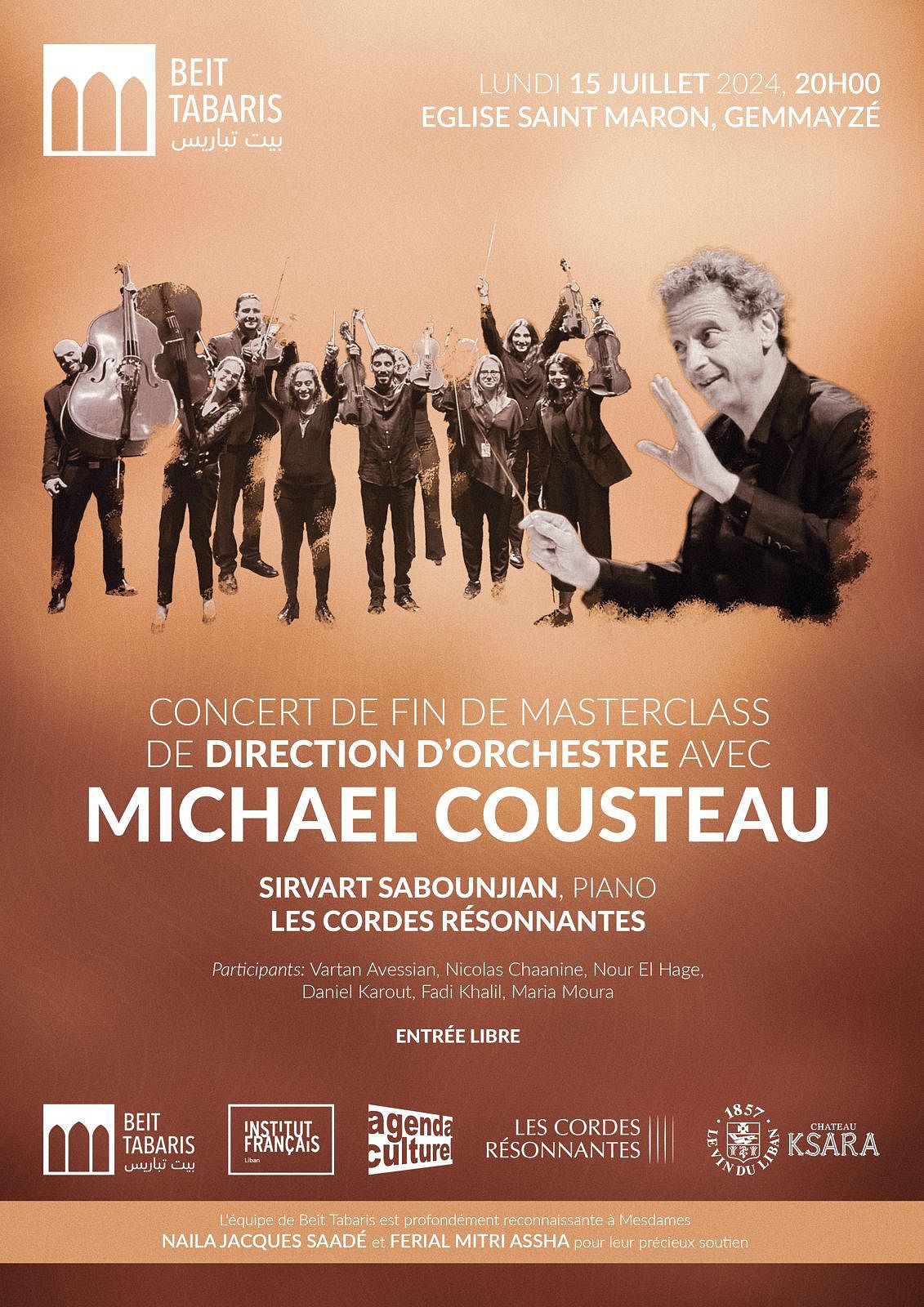 CONCERT DE FIN DE MASTERCLASS DE DIRECTION D’ORCHESTRE AVEC MICHAEL COUSTEAU thumbnail