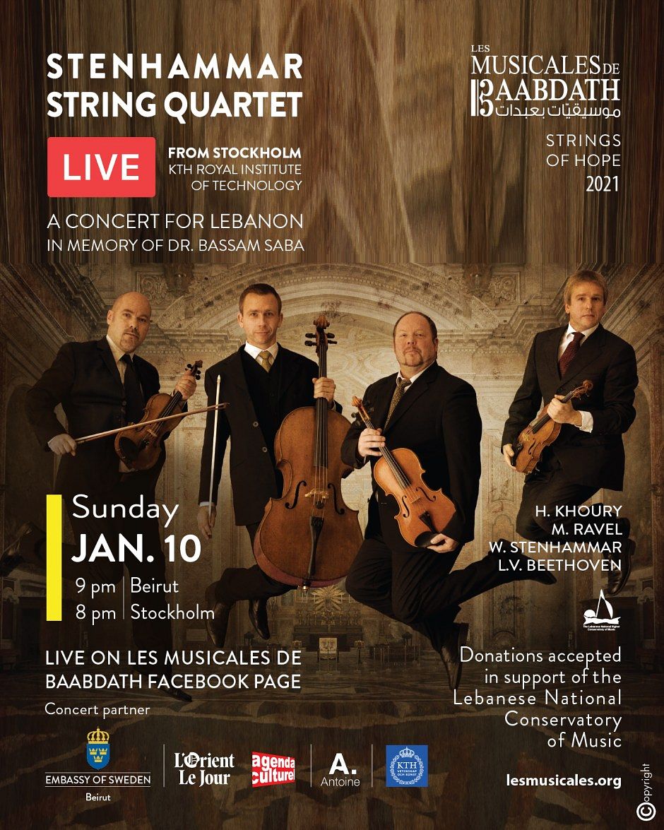 LES MUSICALES DE BAABDATH PRESENTE STENHAMMAR & STRING QUARTET LIVE DE STOCKHOLM thumbnail