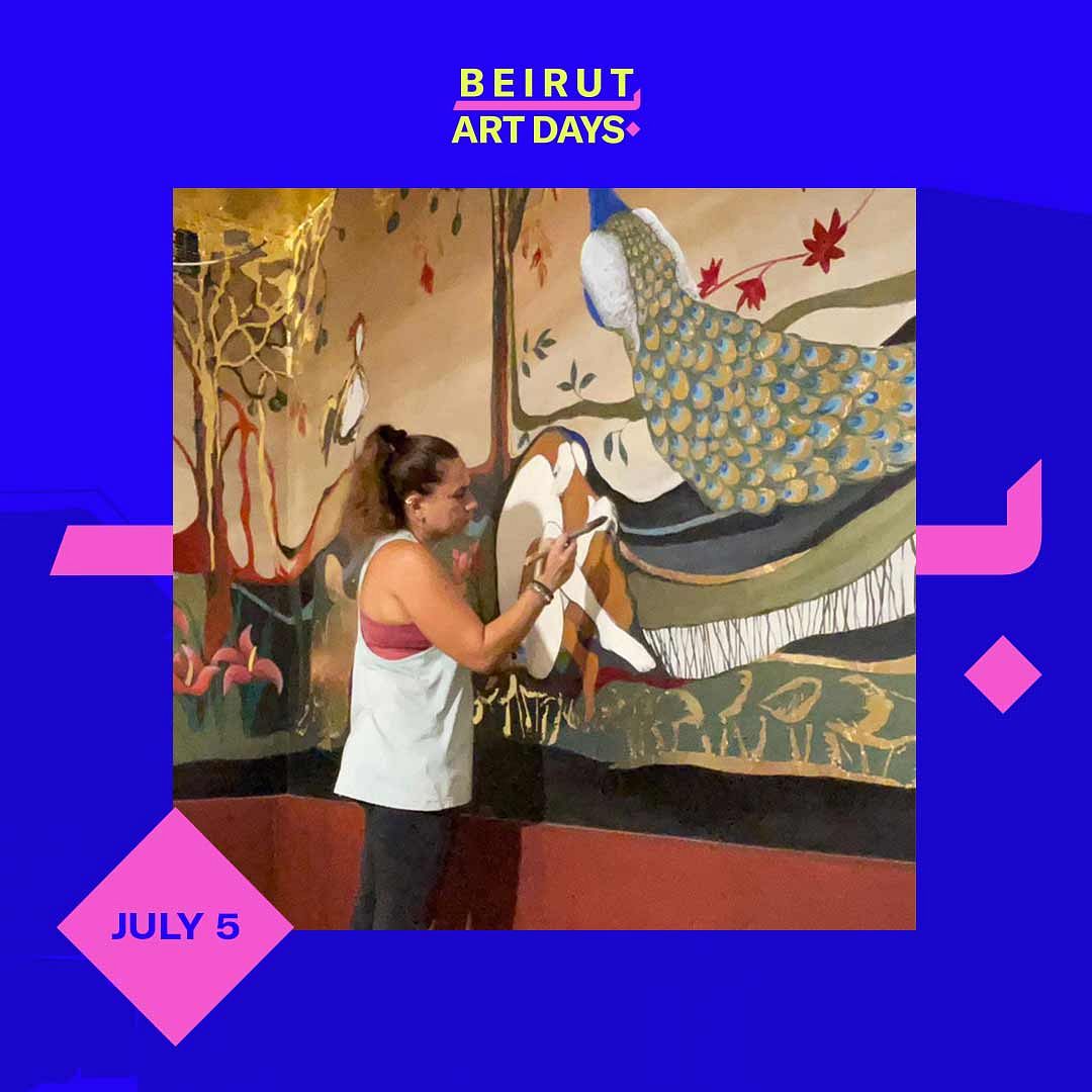 BEIRUT ART DAYS: MEET MARIE-ANTOINETTE EL CHBEIR & HER LIVE WALL PAINTING thumbnail