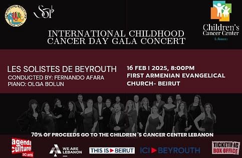 INTERNATIONAL CHILDHOOD CANCER DAY GALA CONCERT : LES SOLISTES DE BEYROUTH thumbnail