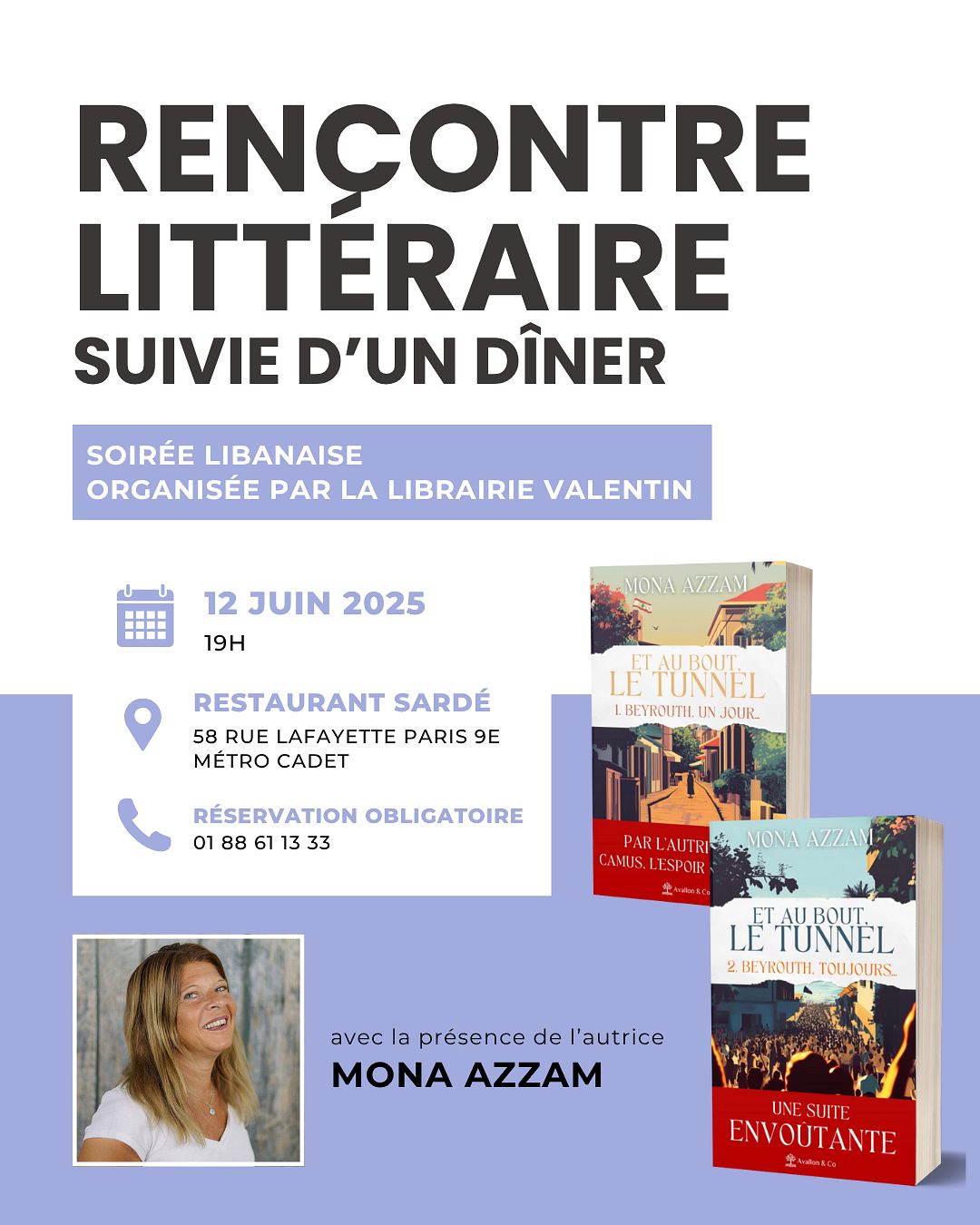 RENCONTRE LITTERAIRE, MONA AZZAM thumbnail