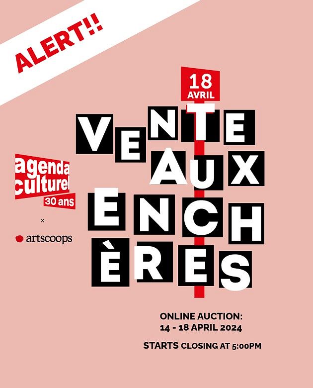 VENTE AUX ENCHÈRES POUR LES 30 ANS DE L'AGENDA CULTUREL thumbnail