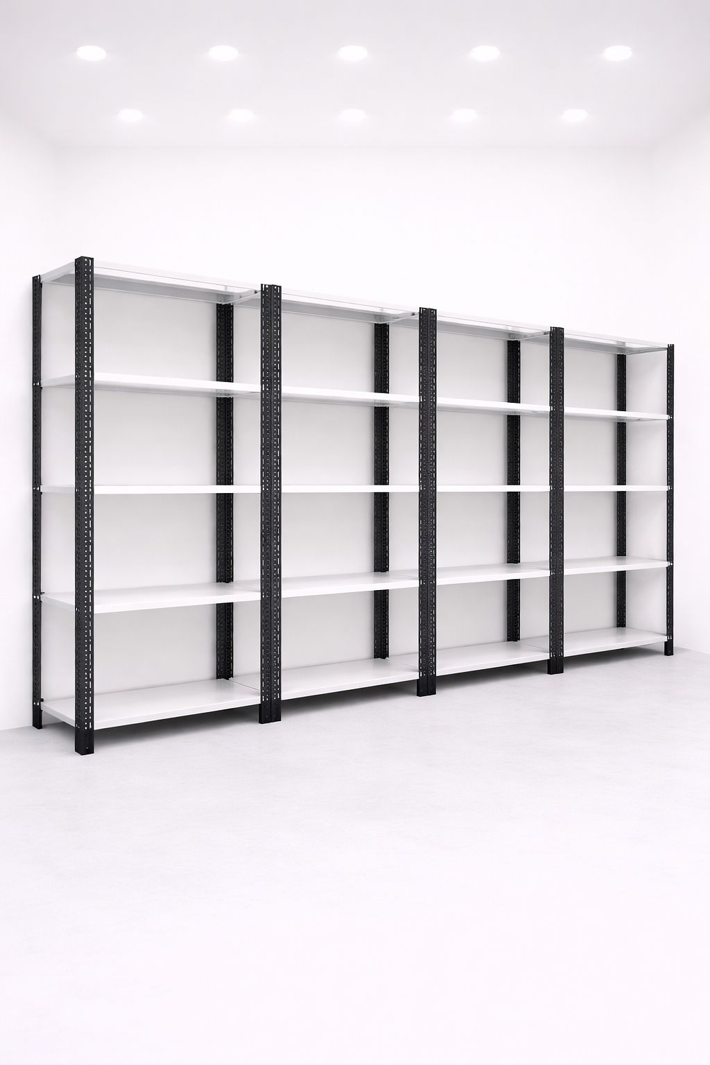 Medium-duty shelves with screws