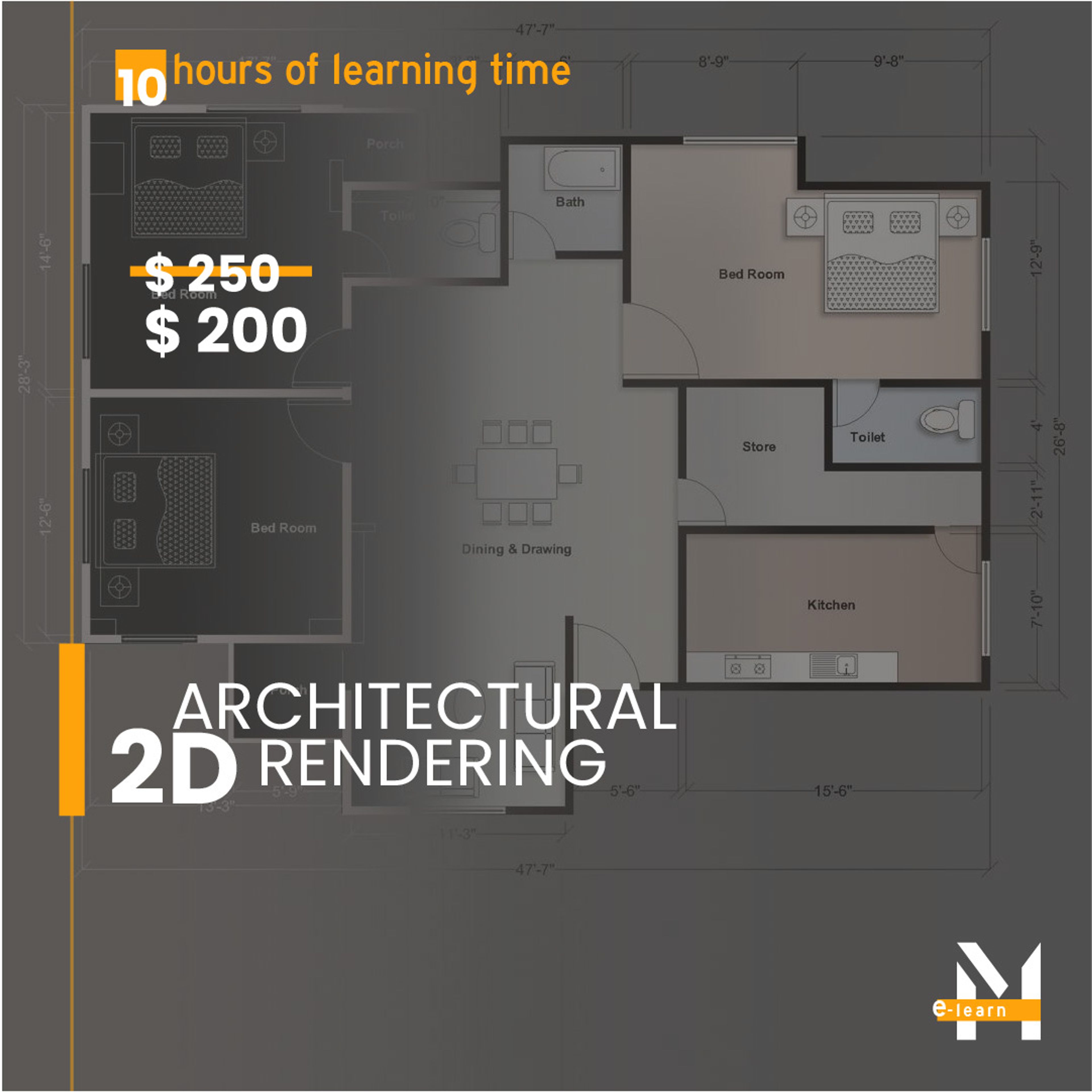 2D Architectural rendering 