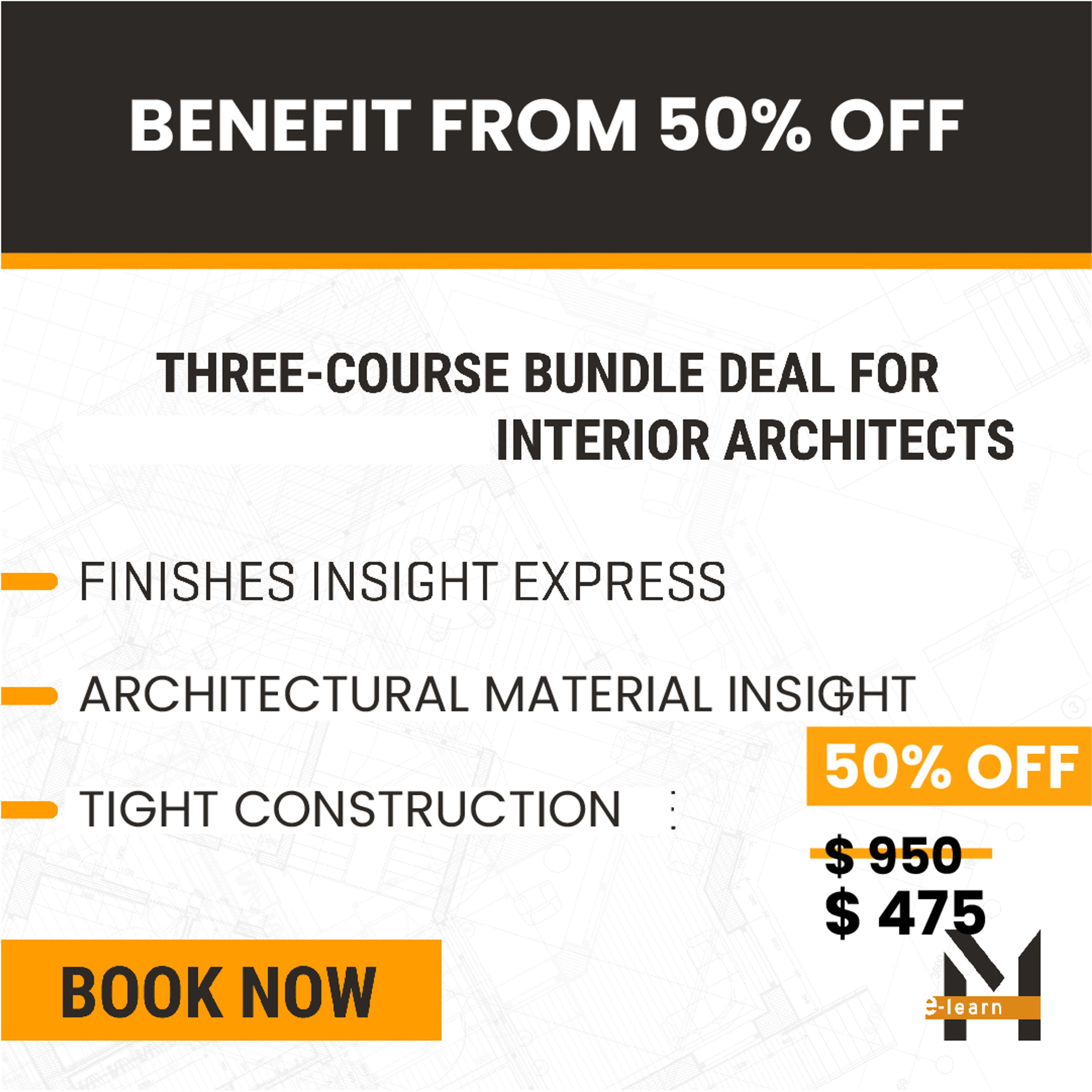 THE THREE-COURSE BUNDLE OFFER FOR INTERIOR ARCHITECTS